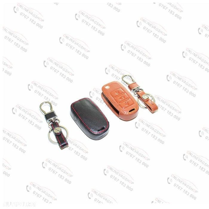 Husa piele pentru cheie VW Touran Polo,Bora Passat,Golf 4 5, 6,Tiguan - 2