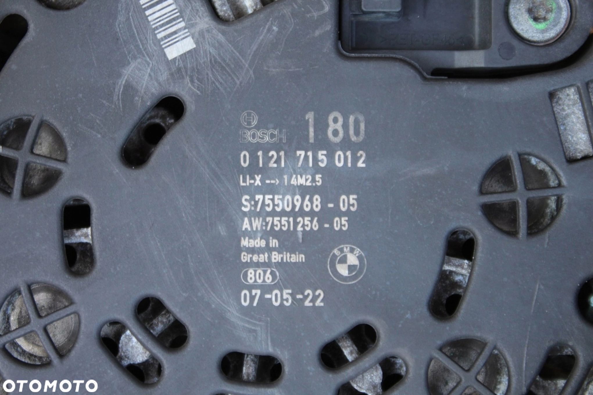 Alternator BMW N53 2.5i 3.0i BOSCH 180A 7550968 E90 E91 E92 E93 - 4