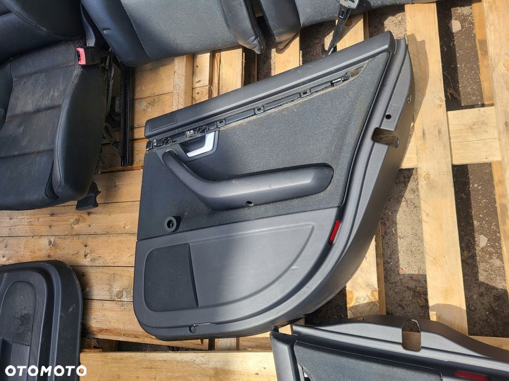 fotele + boczki speed kanapa audi a4 b6 s line pół skóra komplet - 9