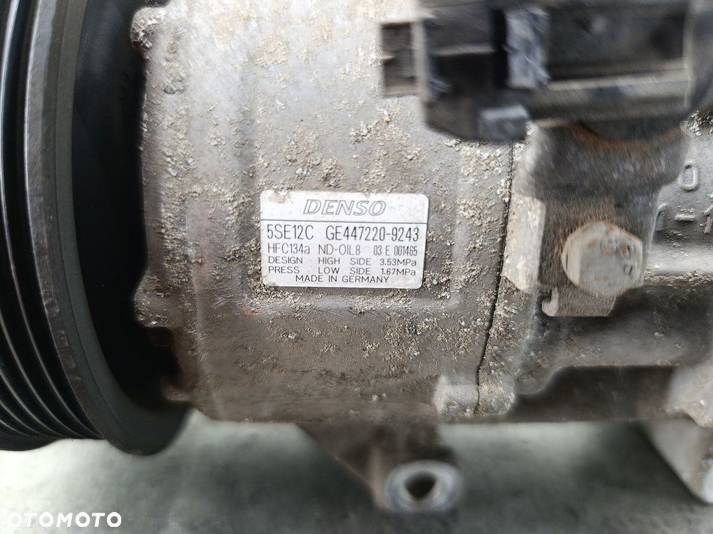 SPRĘŻARKA KLIMATYZACJI TOYOTA AVENSIS II T25 447220-9243  5SE12C DENSO 1.8 - 3