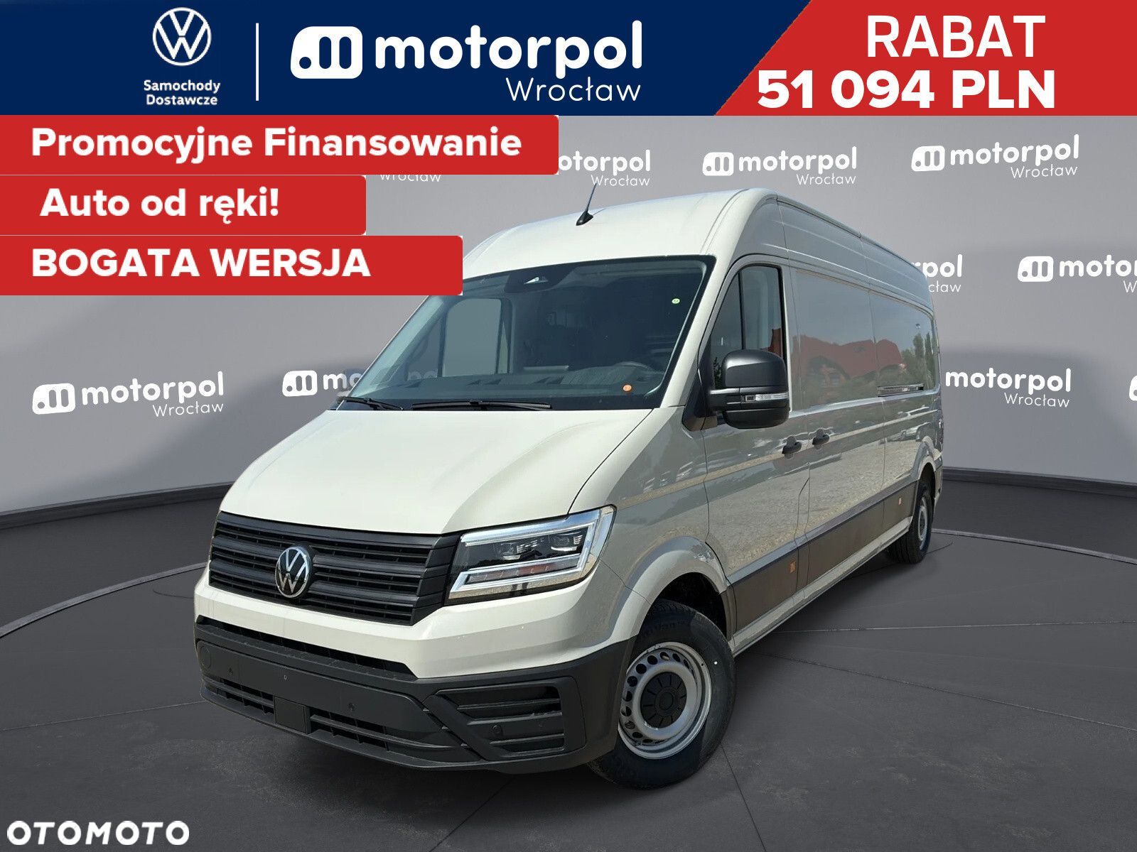 Volkswagen Crafter 35 Furgon AUTOMAT/L4H3, 2.0BiTDI 177KM, 4490mm, Wysoki dach, r.o. 4490 - 1