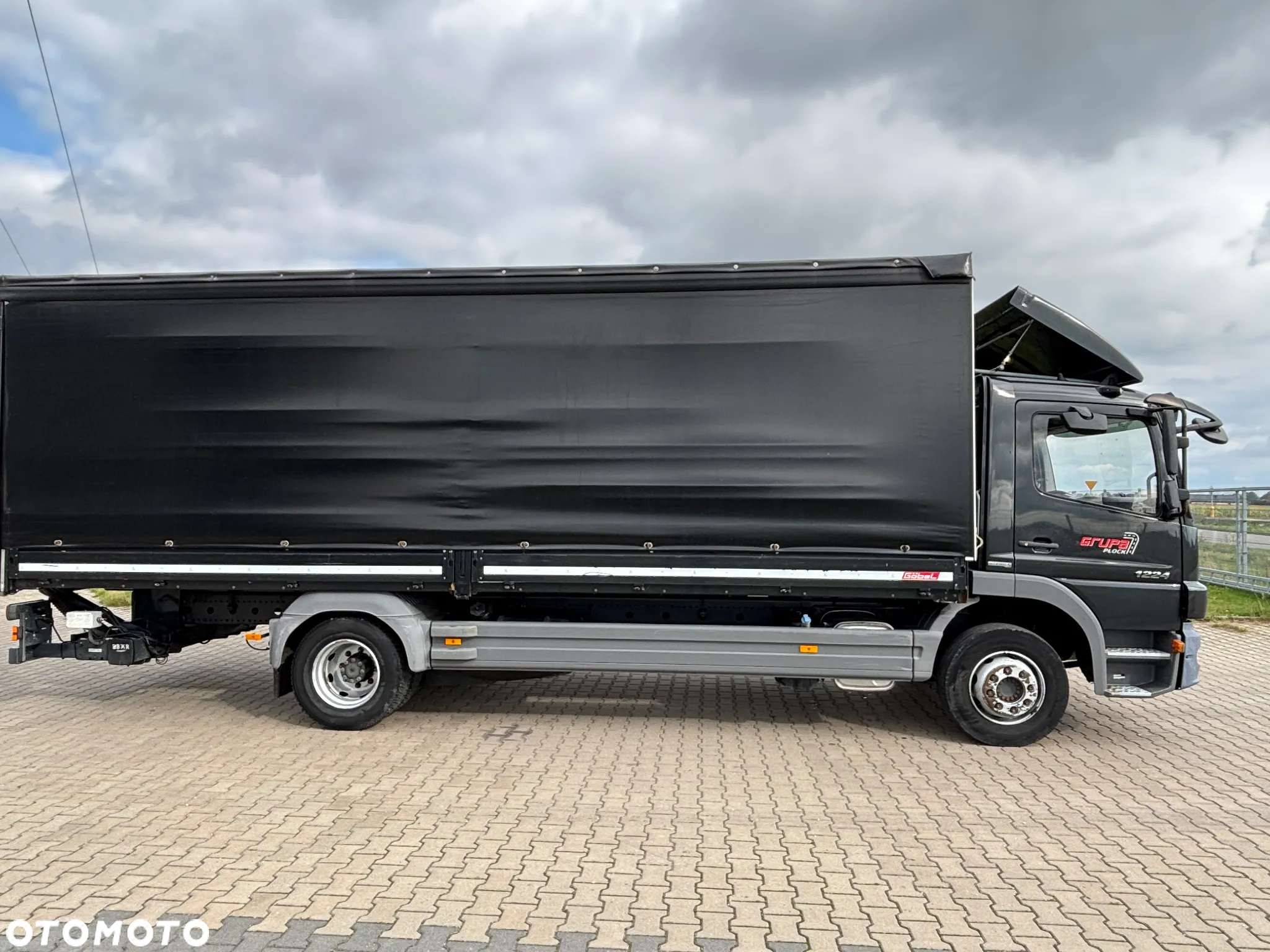 Mercedes-Benz ATEGO 1224 firanka, plandeka, burty aluminiowe, winda, do zabudowy (laweta, kontener, izoterma, wywrotka) - 9