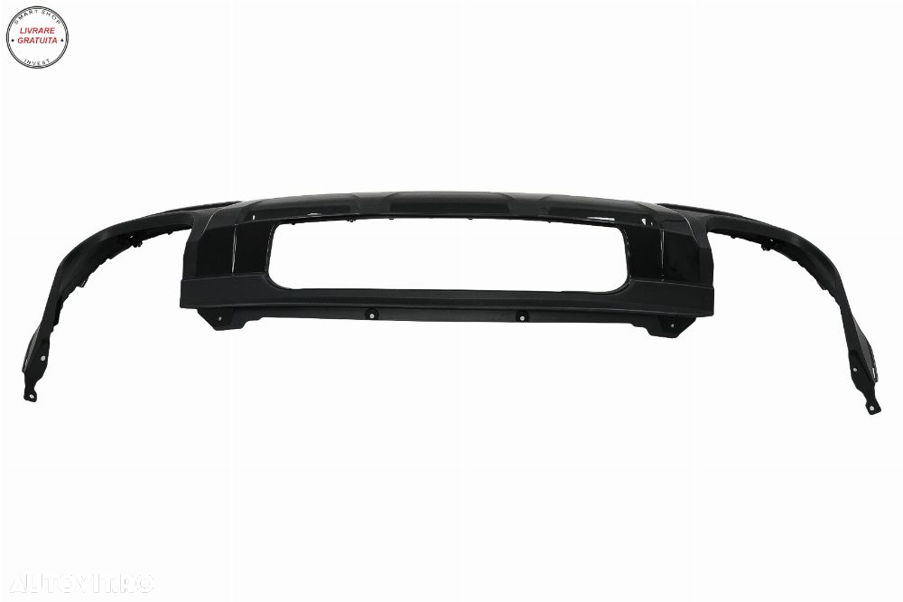 Difuzor Bara Spate Evacuare Dubla Audi Q7 SUV 4M Facelift (2020-up) Negru- livrare gratuita - 8