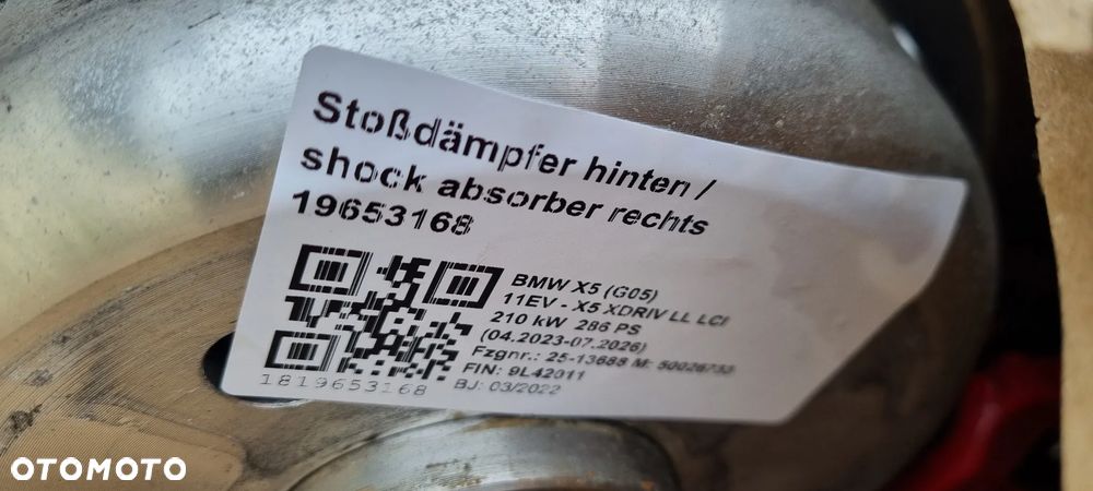 BMW X5 G05 2018- Tarcze hamulcowe tył Oryginał Demontaż - 9