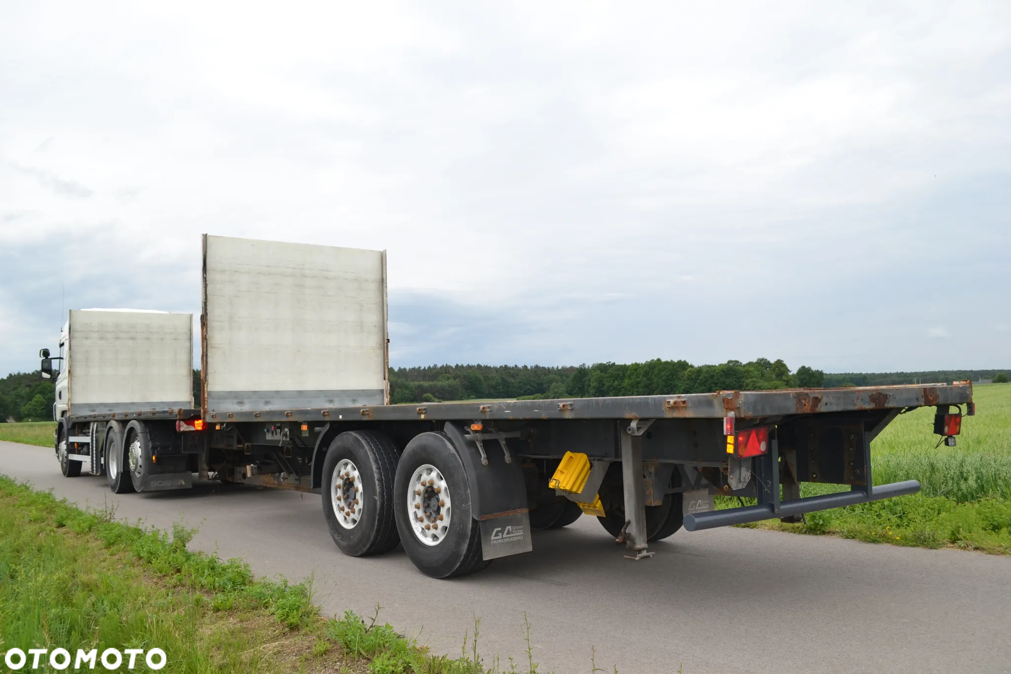 Scania R 420 TRZECIA OŚ SKRĘTNA ZESTAW PLATFORMA 2x7.75 m KLIMATYZACJA - 3