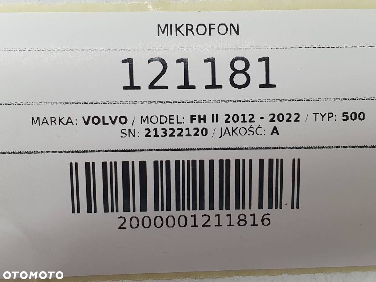 MIKROFON VOLVO FH13 II 500 21322120 - 5