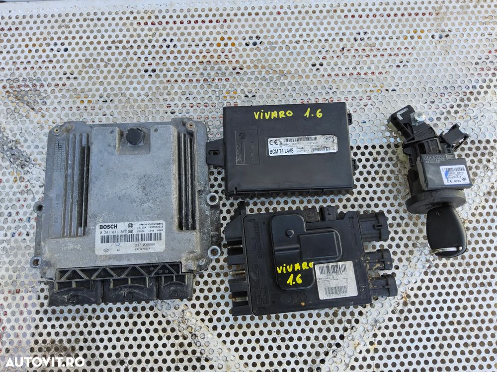 Kit Pornire Renault Trafic 1.6 Opel Vivaro Nissan nv300 ecu cip cheie modul Kit Pornire complet - 1