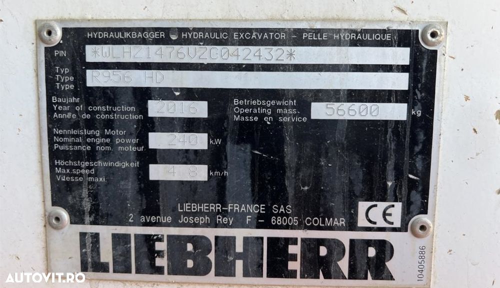 Liebherr R 956 Excavator pe șenile - 7