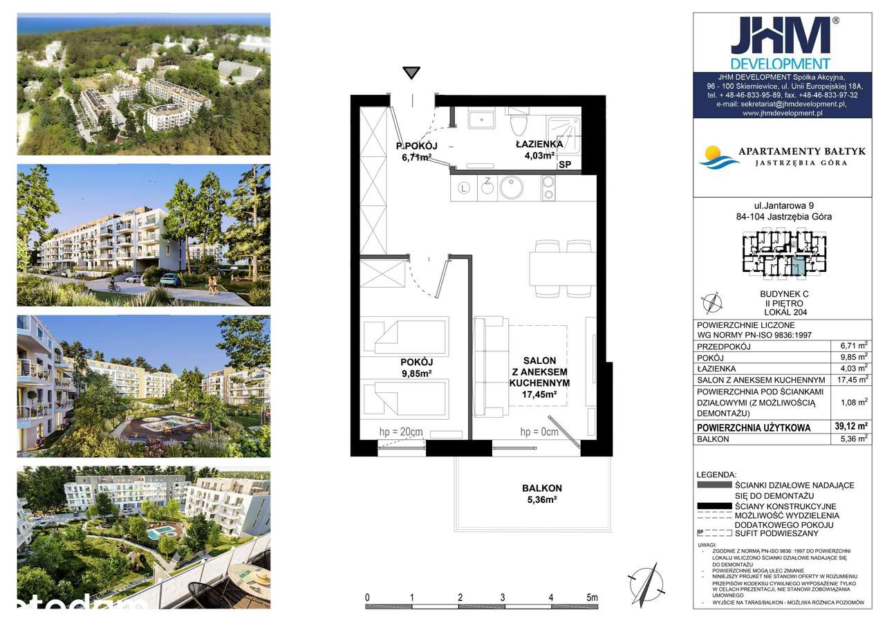 2-pokojowy apartament inwestycyjny 39m2 + balkon - Pełny obrazek: 2/16