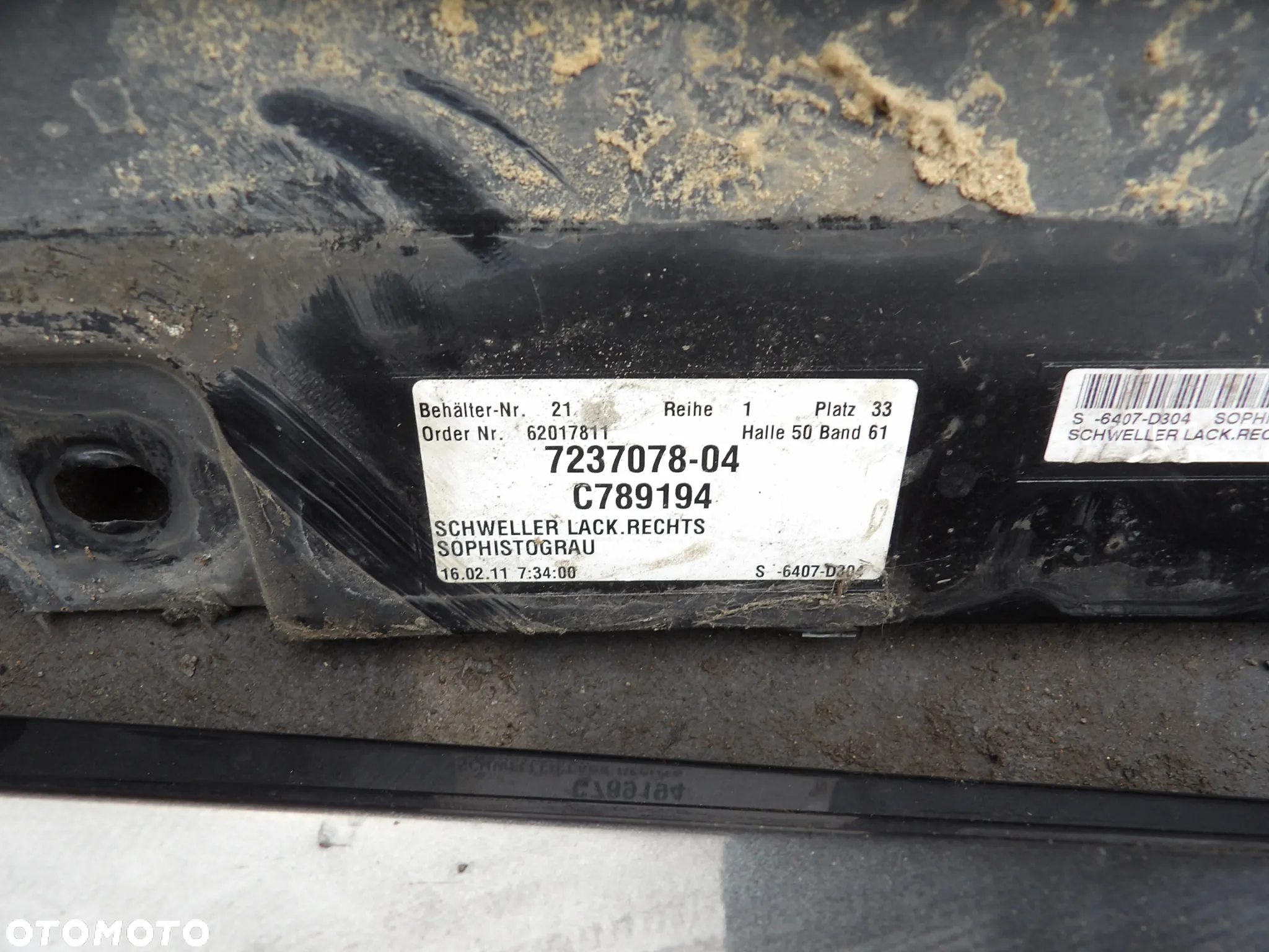 BMW - F10,F11 - LISTWA PROGOWA - PRAWA/LEWA - CENA ZA 1 SZT - 7237078  7237077 - 2