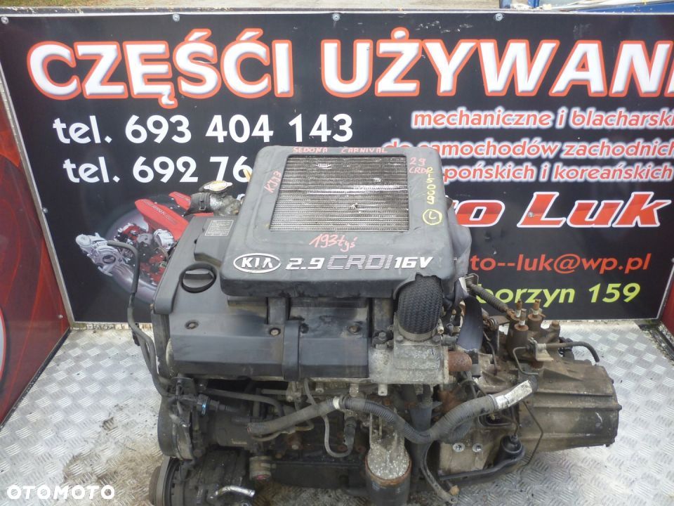 SILNIK KOMPLETNY KIA SEDONA 2.9 CRDI KJJ3 193 TYS - 1
