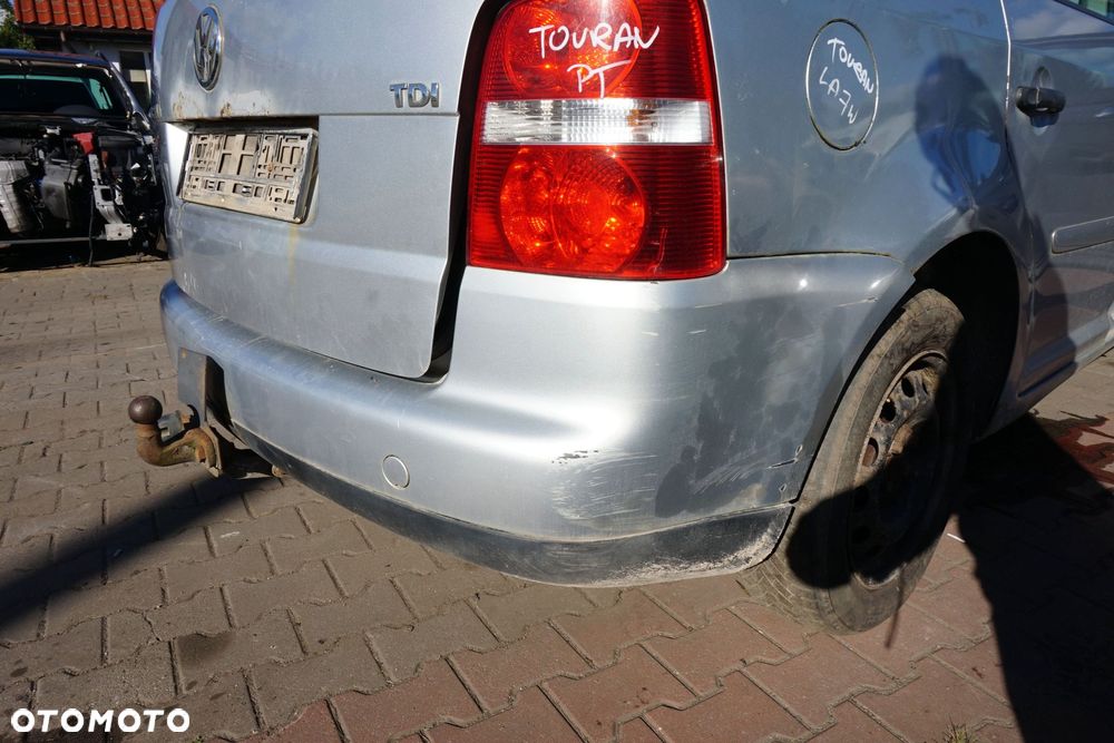 ZDERZAK TYLNY TOURAN I 1T LA7W  SREBRNY VOLKSWAGEN 2003-2006 - 4