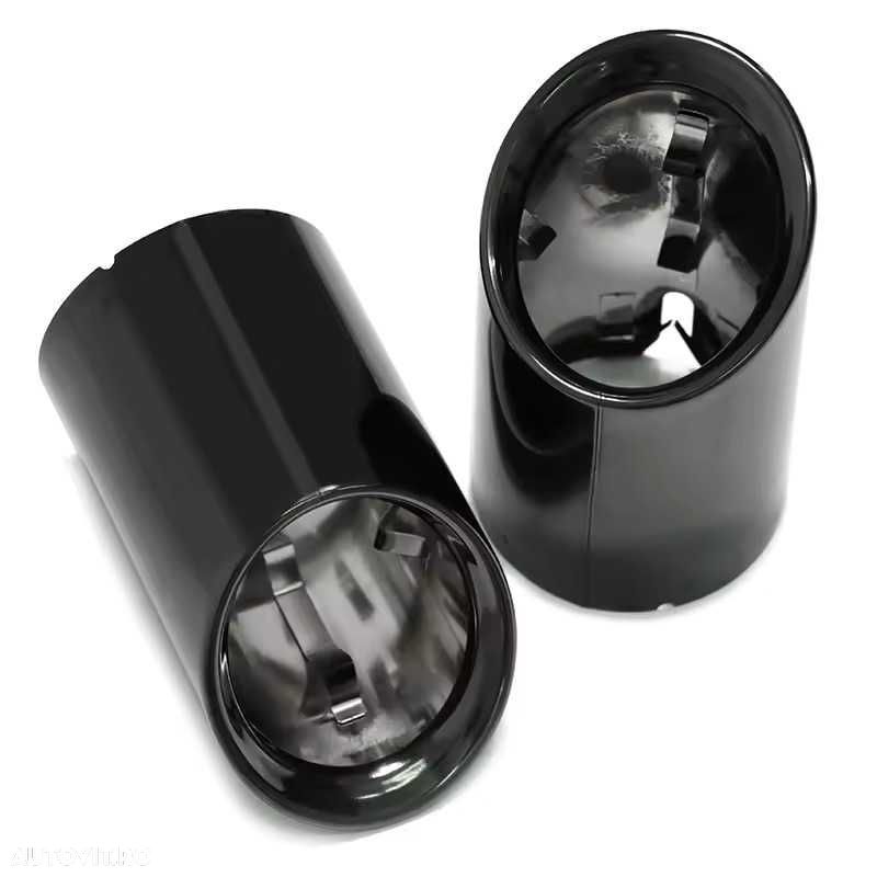 Set Tipsuri Ornamente Toba Evacuare BMW G20 G21 320 330, Negru Lucios - 2