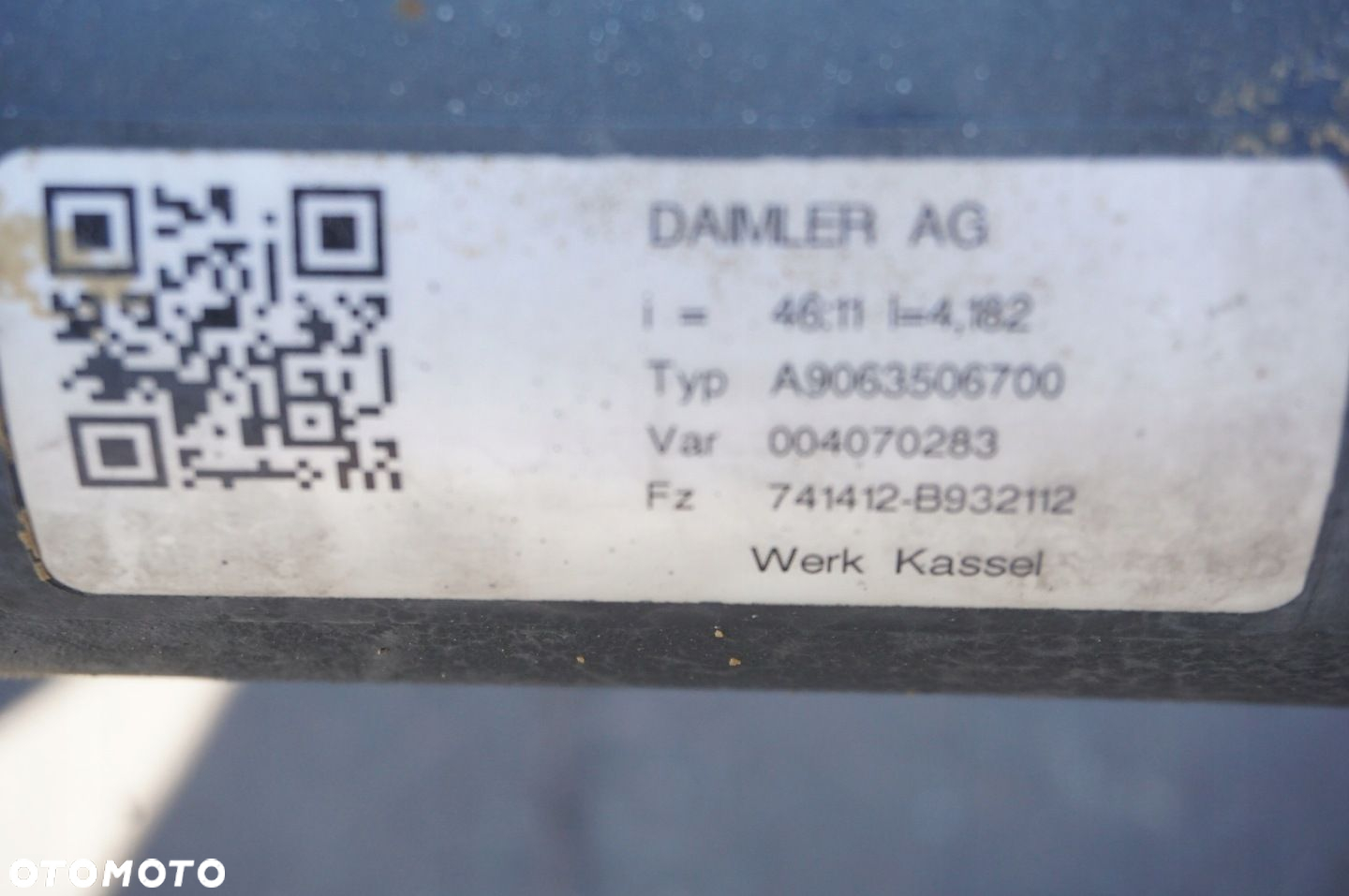 MOST DYFER TYŁ A9063506700 46/11 MERCEDES SPRINTER W906 2.2 CDI 313 CDI - 4