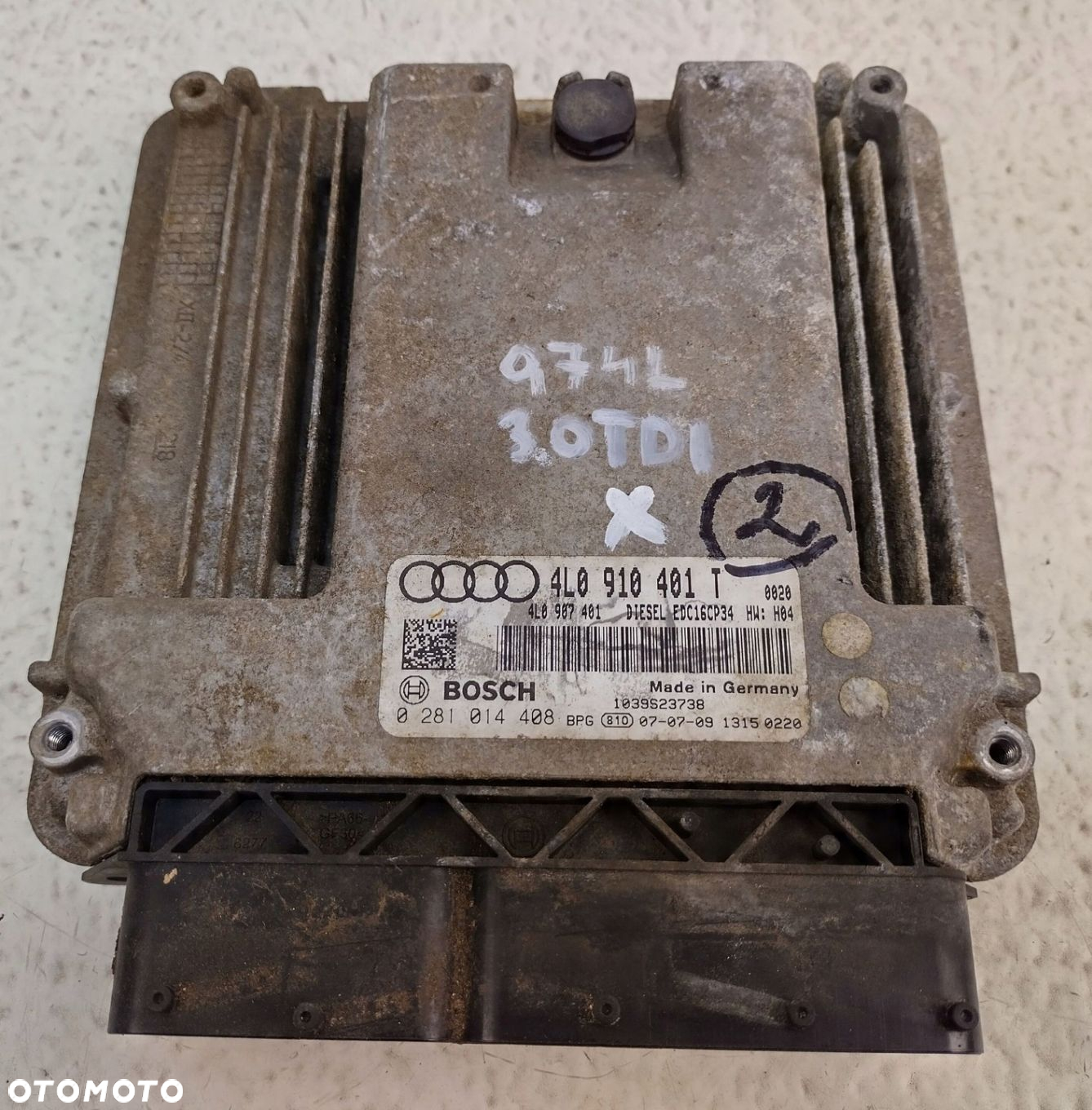 AUDI Q7 4L 3.0 TDI BUG KOMPUTER STEROWNIK SILNIKA BOSCH 4L0910401T - 3