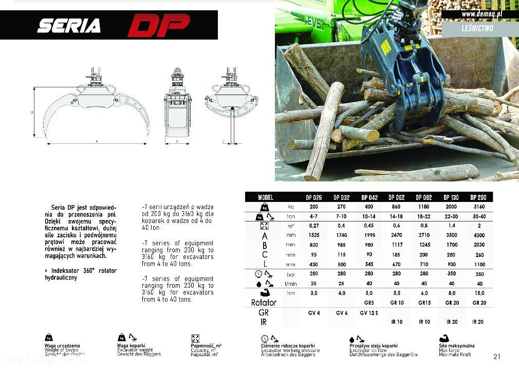 Chwytak do drewna DEMOQ DP062 - 3
