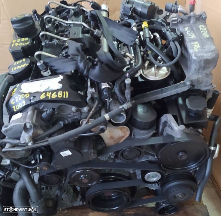Motor Mercedes C220 cdi 170cv 2009 OM 646811 W204 caixa manual 6v ref: 716608 - 2