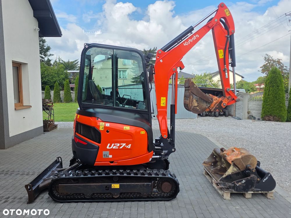 Kubota U 27 - 4 mini koparka Kubota sprowadzona 5 łyżek szybkozłącze piękna w oryginale 1 właściciel najdłuższe ramie long - 34