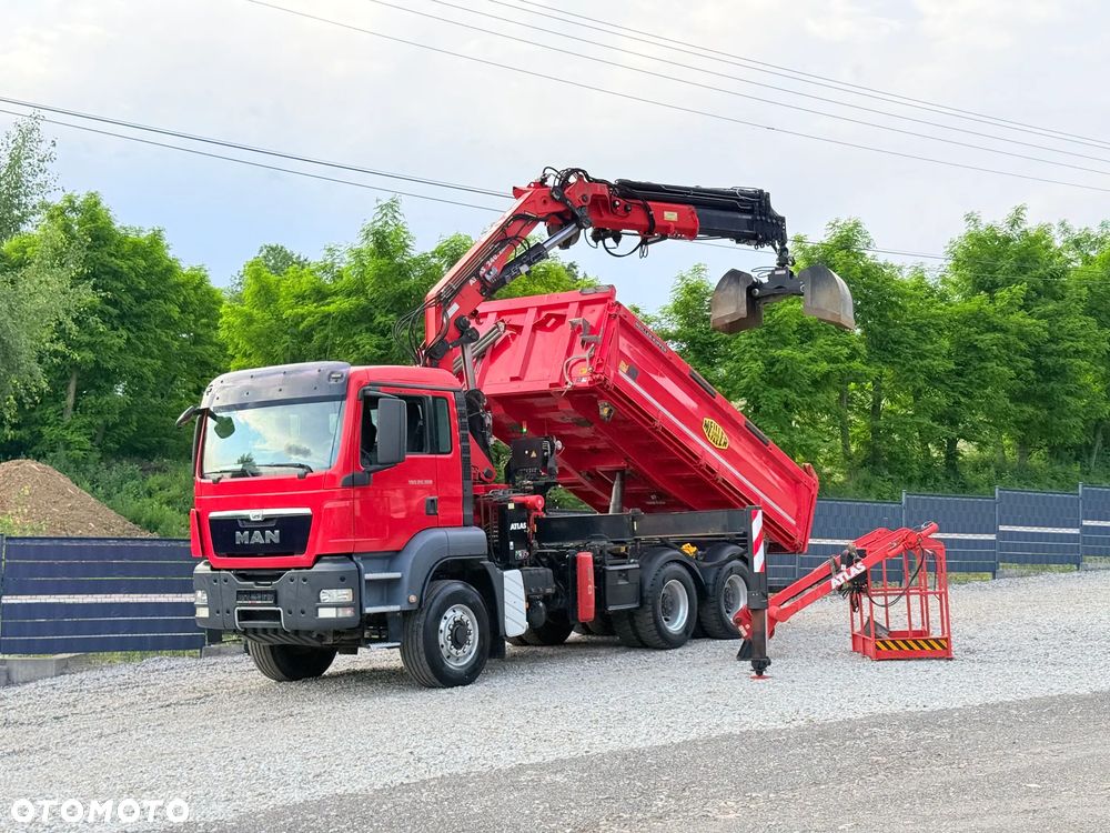 MAN * TGS 26.360 MAN * HDS Kran ATLAS 240.02 * Napęd 6X6 * Kiper Wywrotka Meiller * Kosz Łyżka * Energetyka * - 13