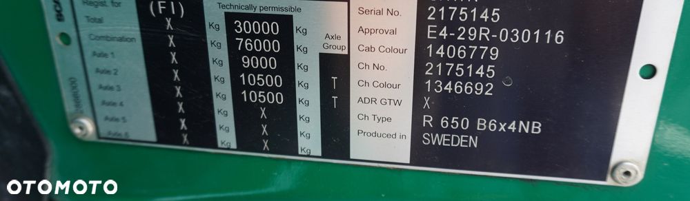 Scania R650 8x4 V8 / Rama 820 cm / 2021 / DMC 76000 kg - 23