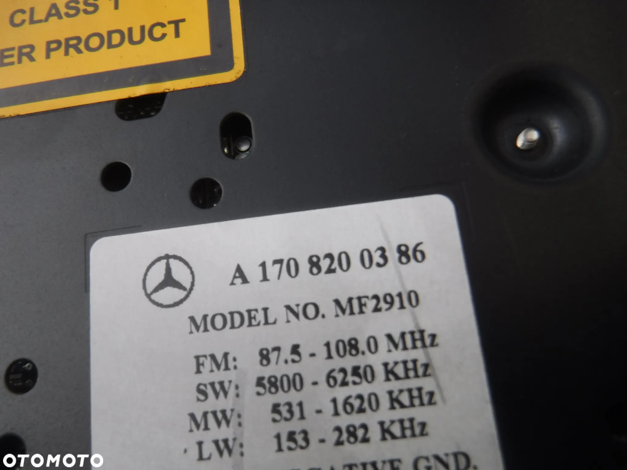 Mercedes ML W163 Radio A1708200386 - 2