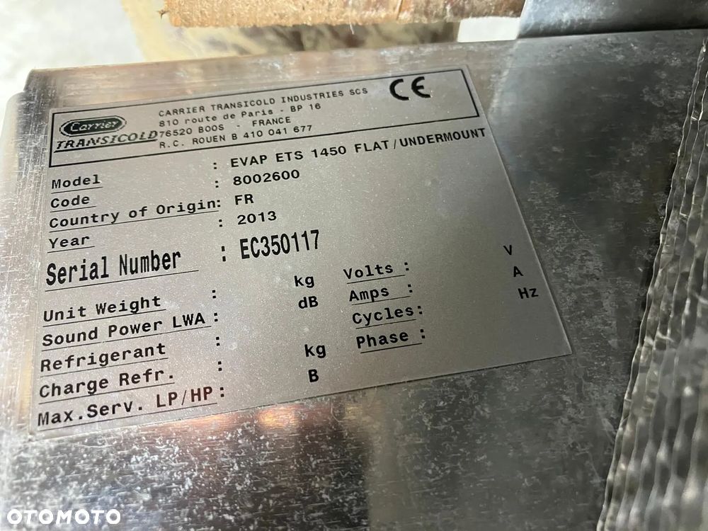Parownik CARRIER SUPRA ETS 1450 ( 4 wentylatory) 12 V model 850/950/1150/1250 - 2