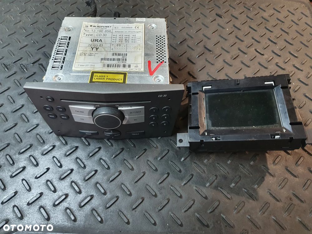 OPEL ASTRA H RADIO CD WYŚWIETLACZ KOMPLET 13190856 13178570 - 1