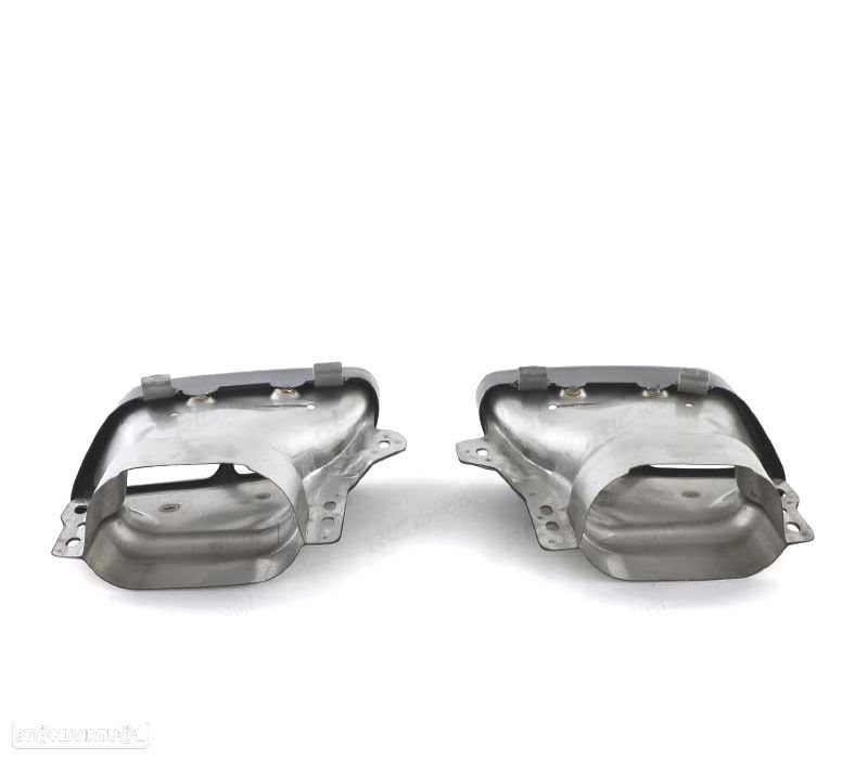 PONTEIRAS DE ESCAPE MERCEDES AMG W176 13-18 CLA W117 13-18 GLA X156 14-19 A45 AMG PRETAS - 4