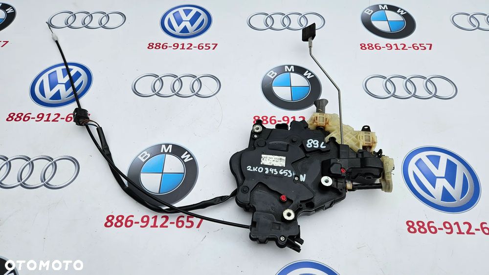 VW Caddy 2K III Kompletny zamek drzwi przesuwnych lewych Zamek drzwi tył lewy 2K0843653N - 1