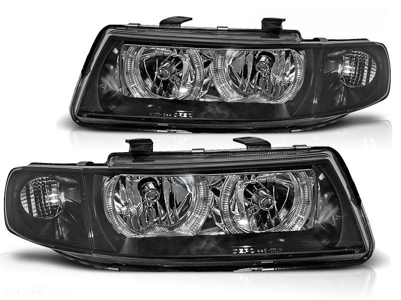 REFLEKTORY LAMPY kpl RINGI ANGEL EYES TUNING BLACK SEAT LEON I 1 TOLEDO 2 - 3