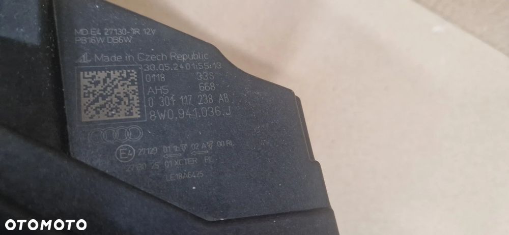 LAMPA AUDI RS4 8W0 LIFT FULL LED MATRIX LAMPA A4 8W0941036J - 5