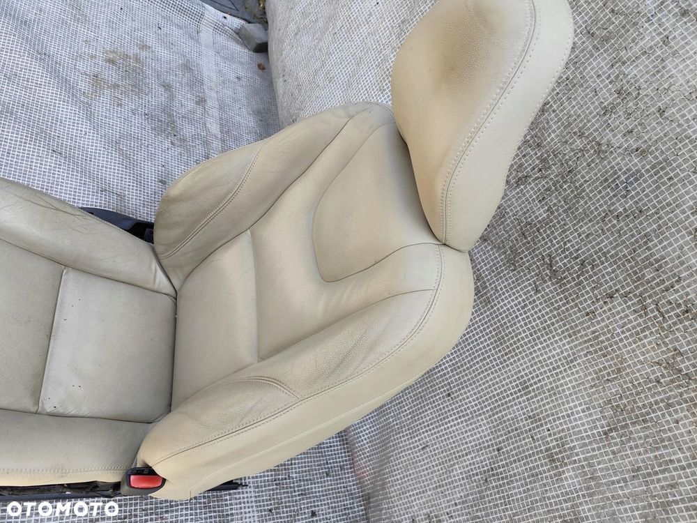 VOLVO S60 II V60 10-18 FOTEL PRAWY PASAŻERA JASNA SKÓRA AIRBAG GRZANY - 6