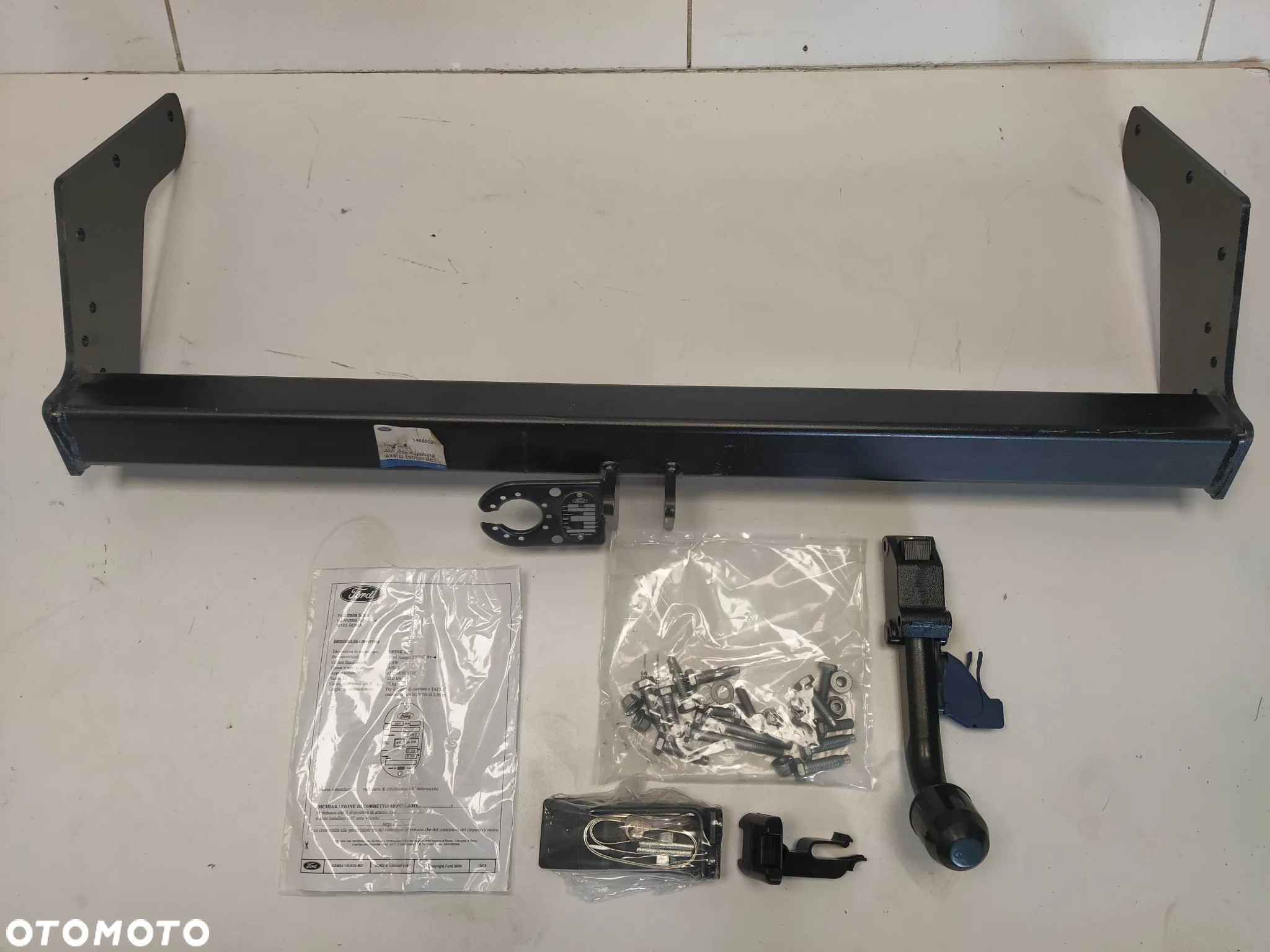 FORD RANGER 2WD HAK HOLOWNICZY KULKOWY KULA HAKA WYPINANY BELKA HAKA KOMPLET ORYGINAŁ - 2