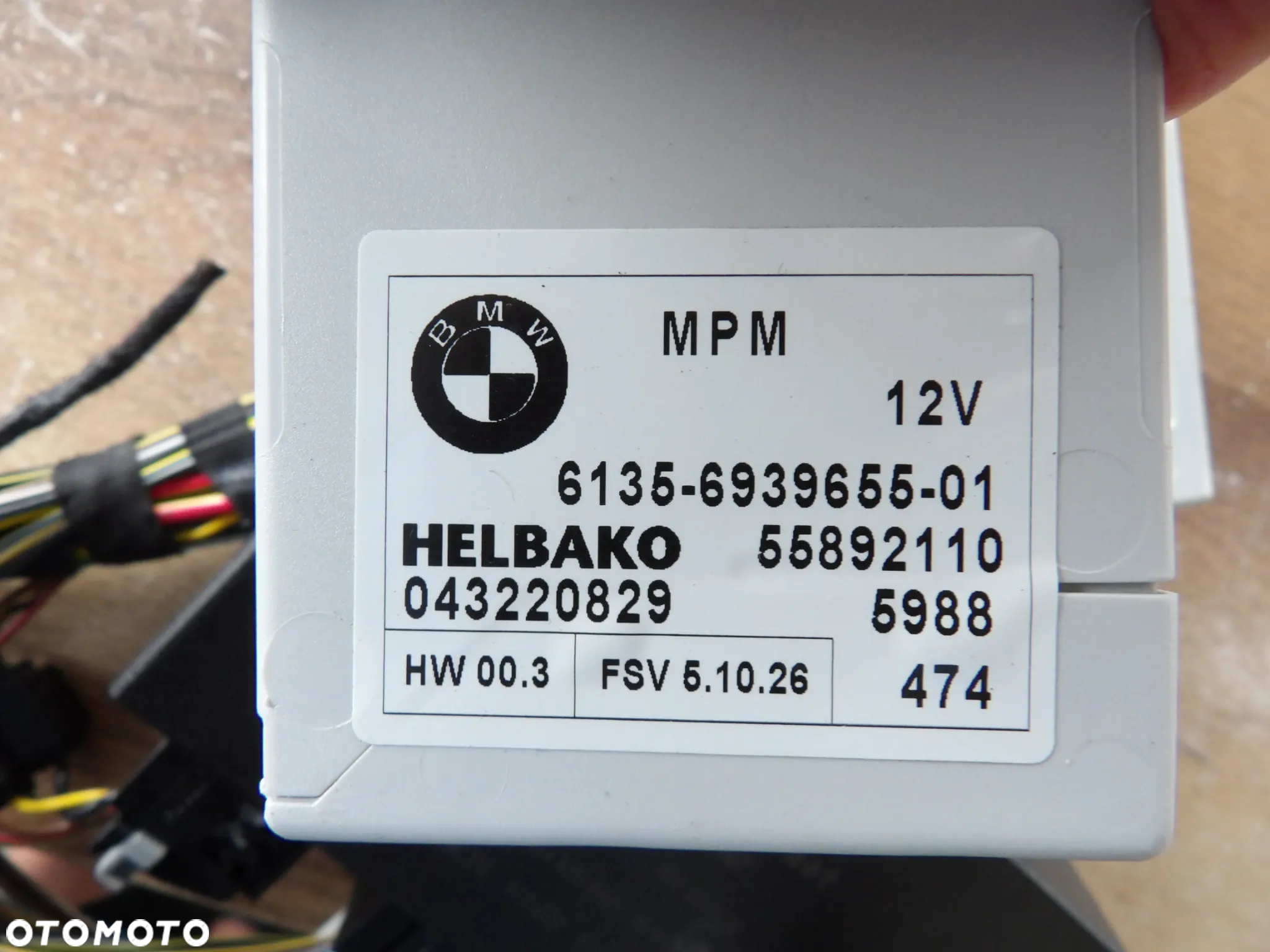 BMW - E60,E61 - MODUŁ , STEROWNIK POMPY PALIWA MPW - 6939655 - 2
