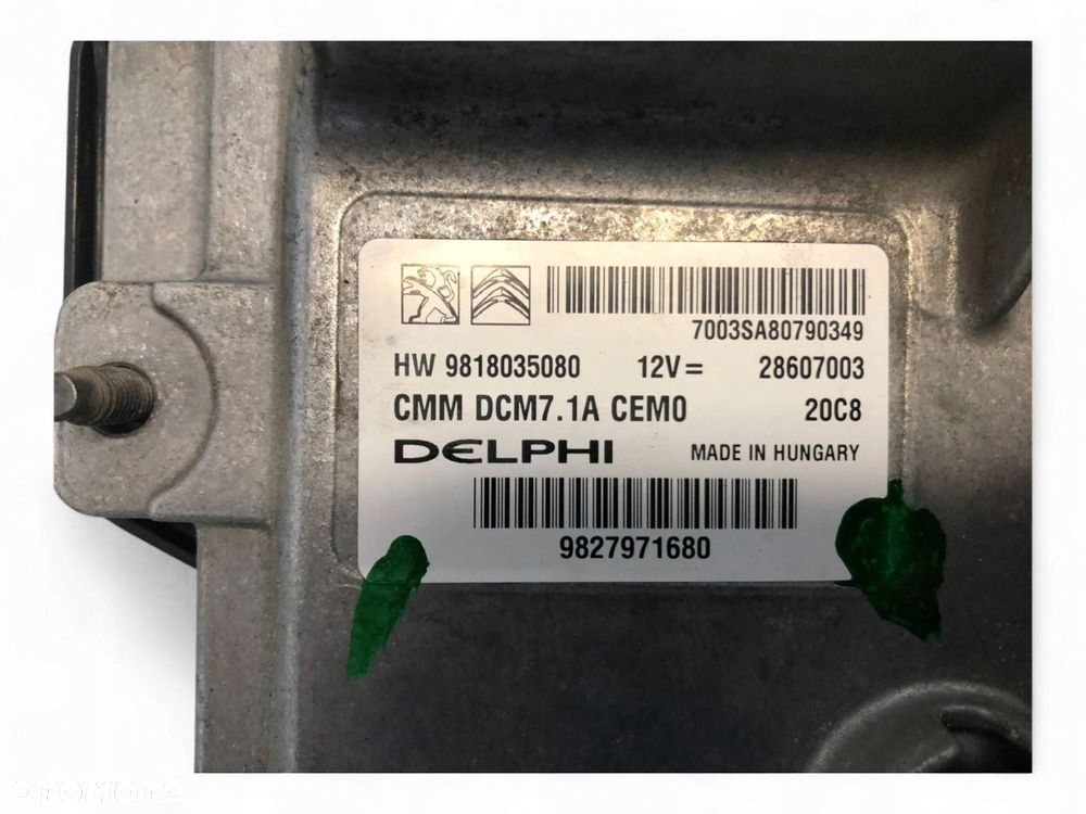 STEROWNIK KOMPUTER CITROEN PEUGEOT 9827971680 28607003 HW9818035080 DCM7.1A - 6