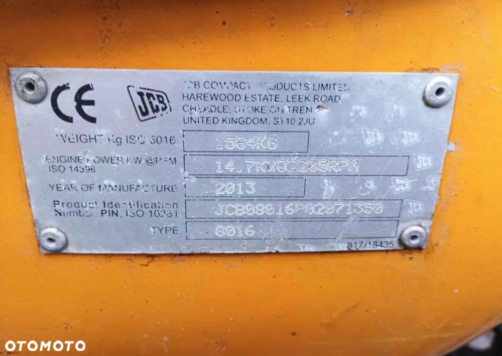 JCB 8016 - 16