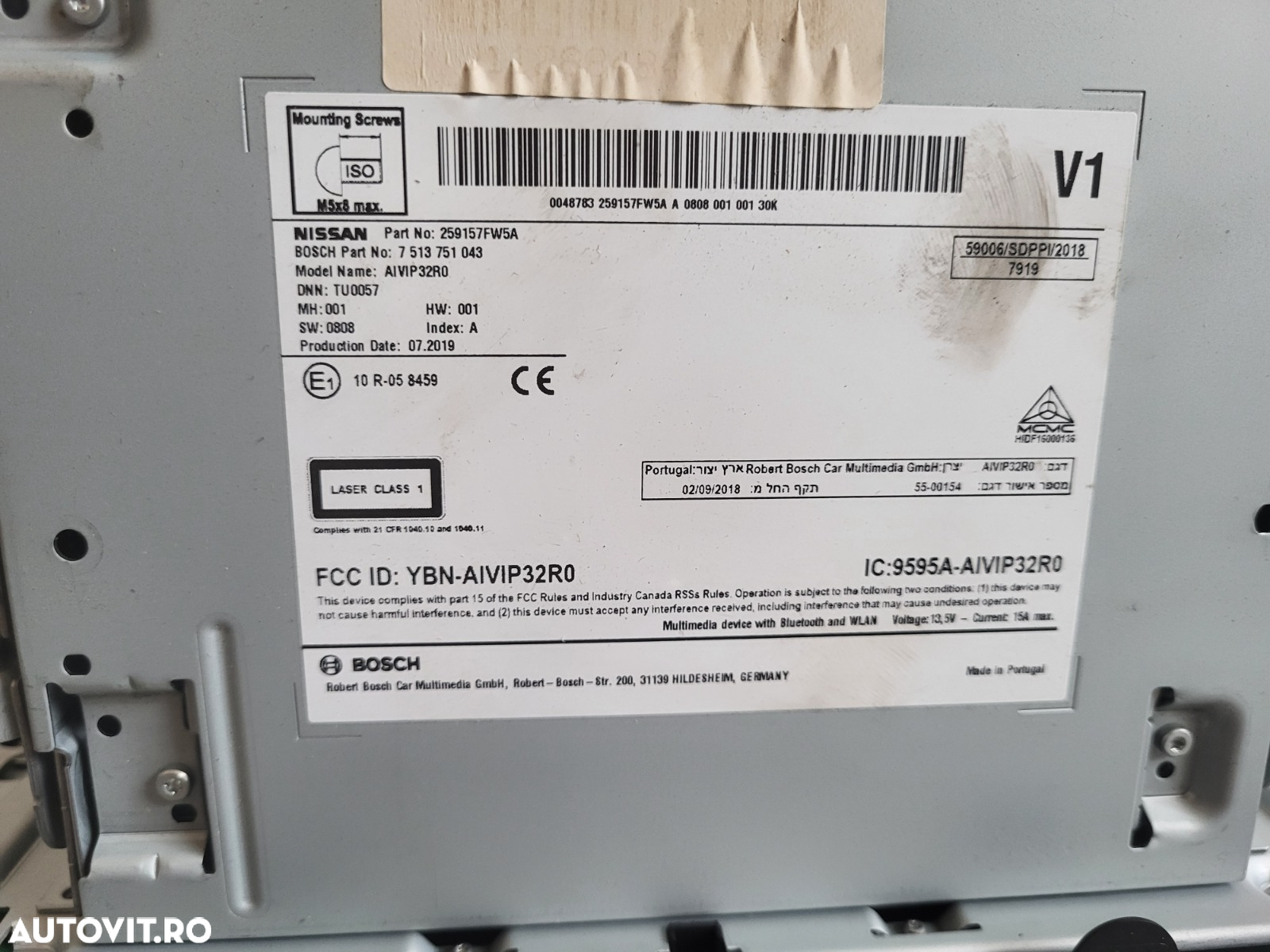 Navigatie Originala Nissan Qashqai J11 An 2014-2015-2016-2017-2018-2019-2020 Volan Stanga Masina Cu 11.000 Km Cod 259157FW5A - 9