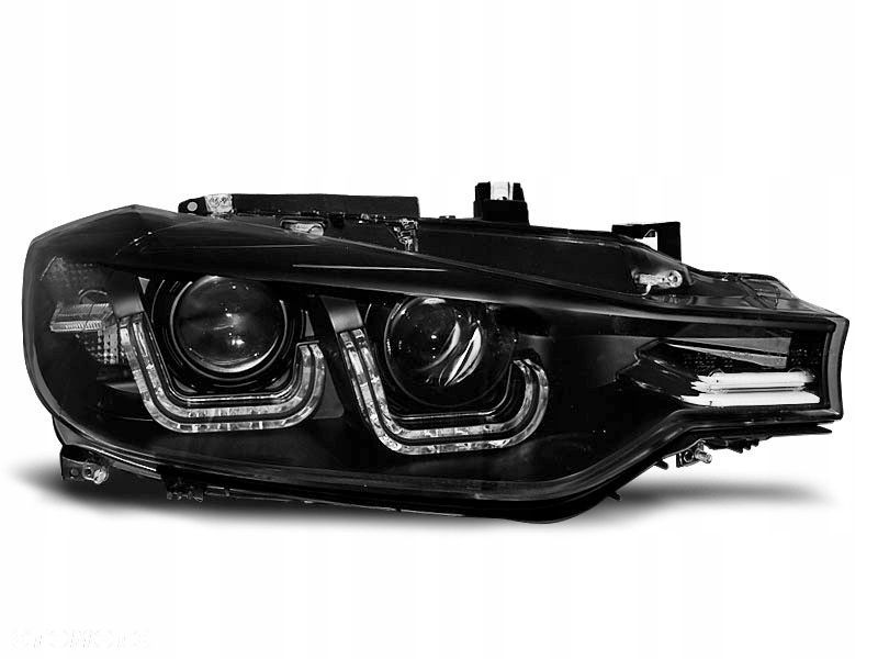 Lampy Reflektory Bmw F30 F31 11-15 Black Ringi Led - 1