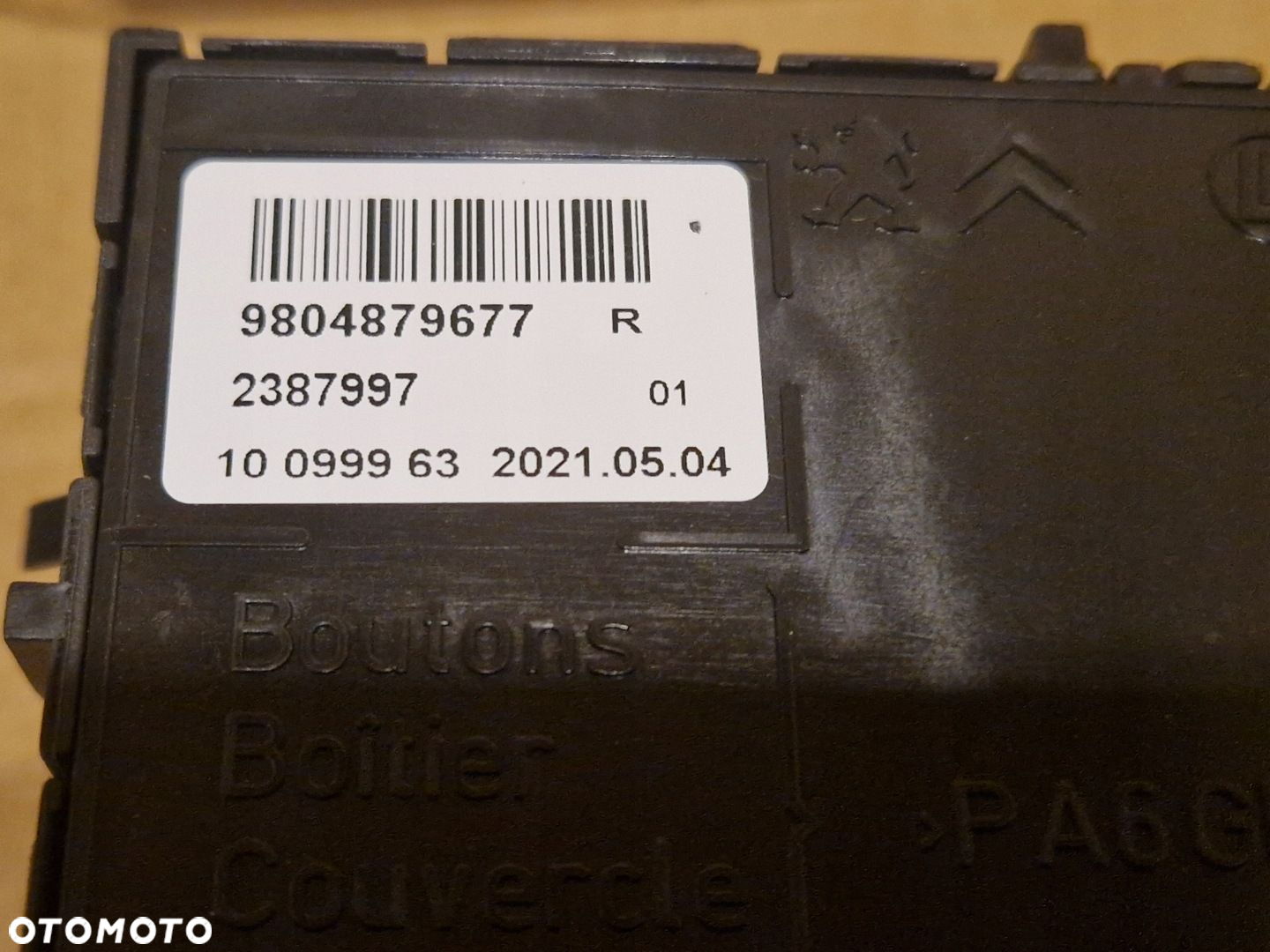 PEUGEOT CITROEN PANEL REGULACJI FOTELA PRAWY 9804879680 9804879677 NOWY OE - 3