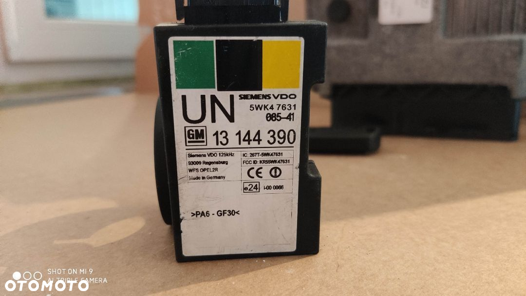KOMPUTER SILNIKA MODUŁ IMMOBILIZER OPEL CORSA C 1.3 JTD 55196352 ZJ 13144390 ORYGINAŁ - 3