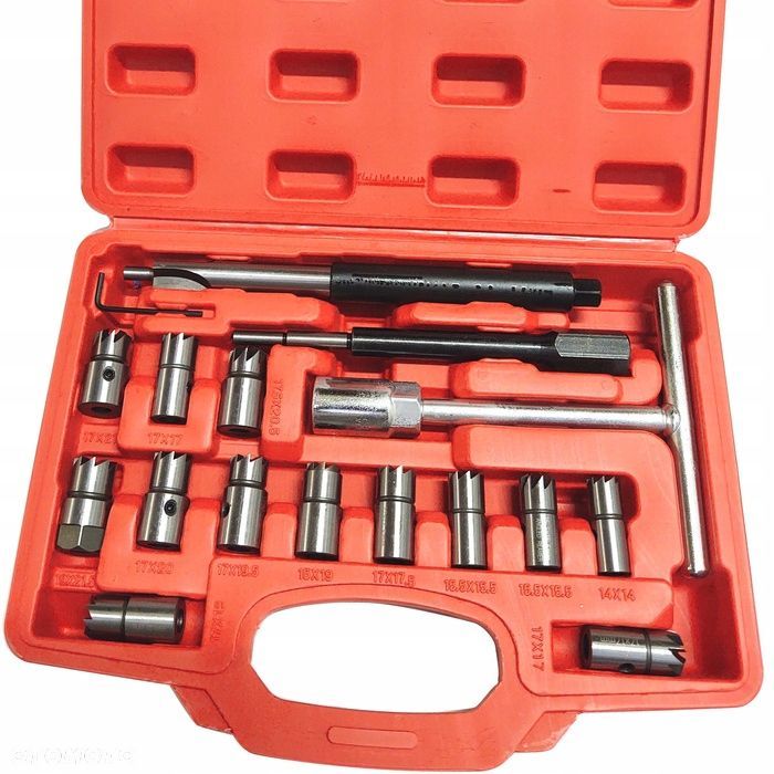 Zestaw frezów 17el. frezy do gniazd wtryskiwaczy - 1