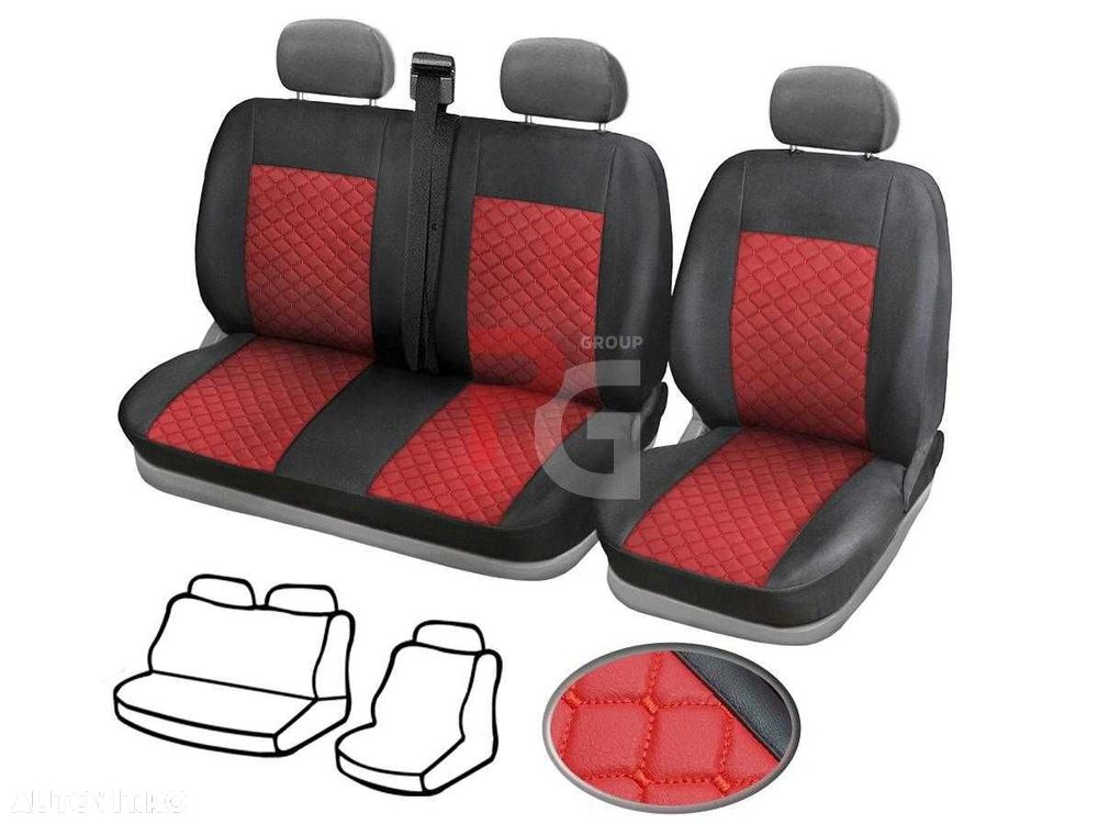 Huse scaune tapiserie 2+1 Sprinter W903  piele ecologica. - 3