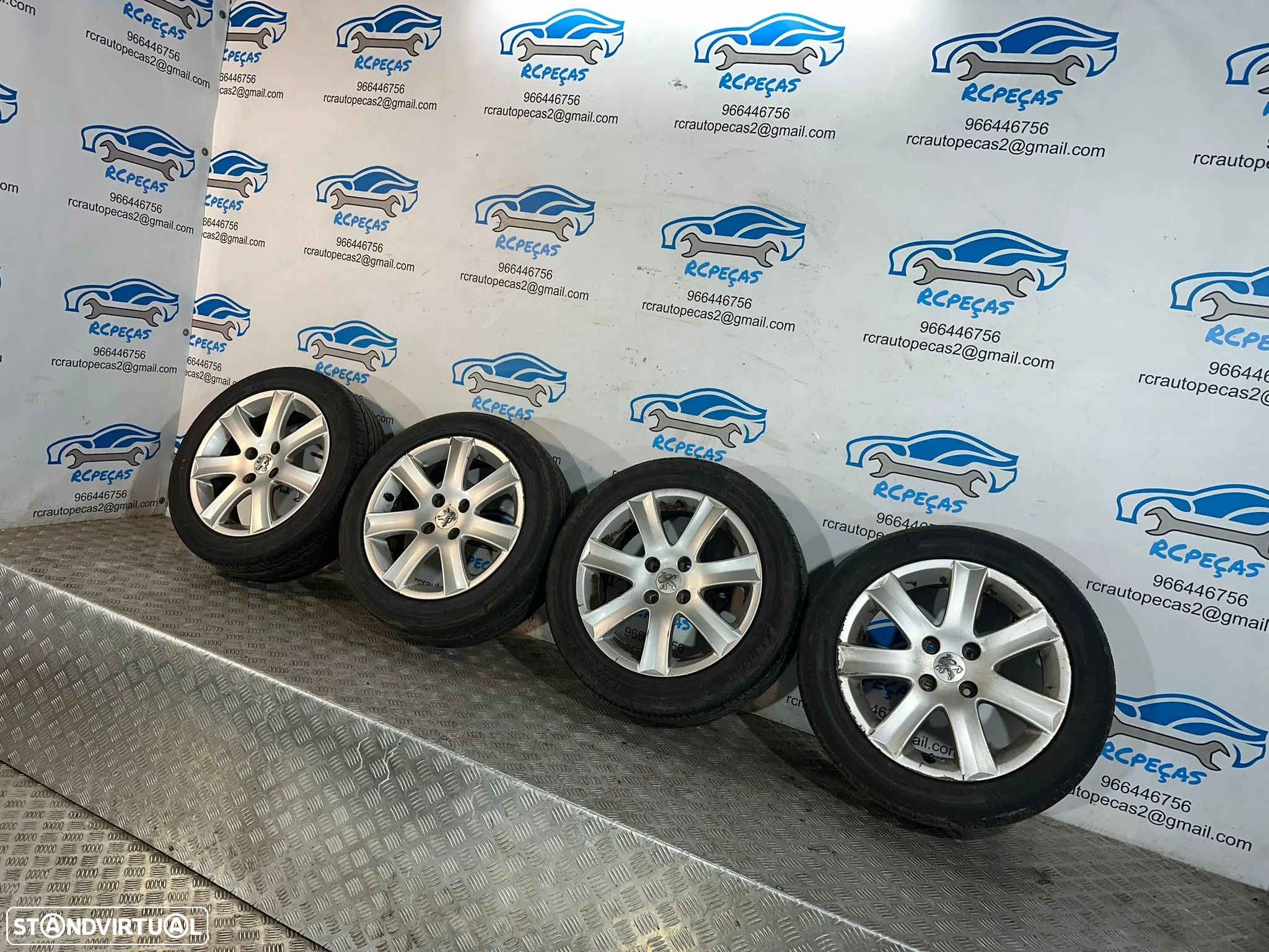 .Conjunto Jantes 16 Originais SPA Peugeot 207 4x108 6J ET23 1607105680 - 1