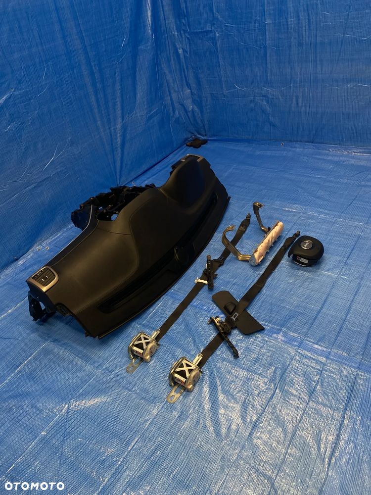 JEEP GRAND CHEROKEE WK2 SUMMIT LIFT DESKA ROZDZIELCZA KONSOLA KOKPIT PODUSZKI AIRBAG PASY ORYGINAŁ CZARNA SKÓRA KOMPLET - 1