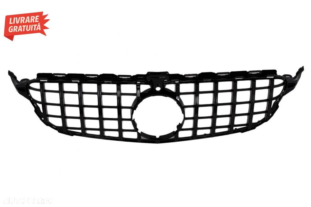 Bara Fata cu Grila Centrala Neagra cu Mercedes C-Class W205 S205 C205 A205 (2014-2- livrare gratuita - 10