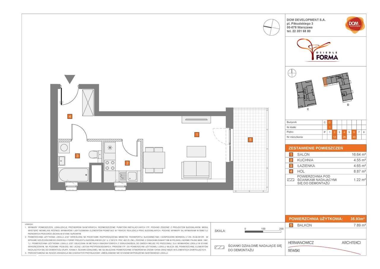 Mieszkanie 36 m² z loggią i garażem na Pradze-Południe - osiedle Forma