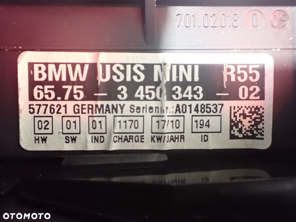PANEL PRZEŁĄCZNIKÓW MINI ONE R57 1.6 - 5