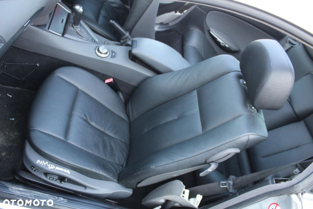 FOTEL LEWY SKÓRA POMPOWANY CZARNY BMW E63 - 1