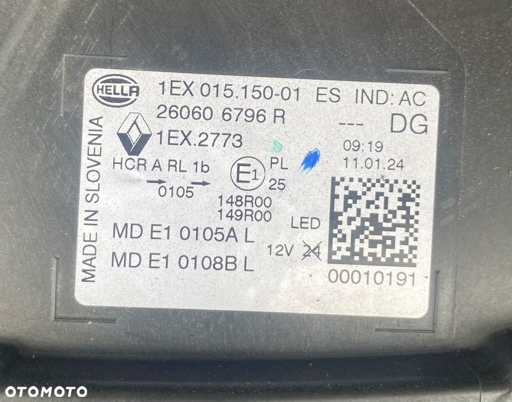 RENAULT AUSTRAL Kompletna LAMPA PRZEDNIA LEWA REFLEKTOR LEWY PRZÓD FULL LED  LEDOWY  EUROPA FULLLED 260606796R - 13