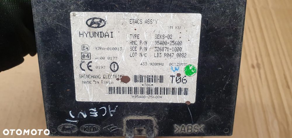 Moduł komfortu sterownik Hyundai Accent 95400-25600 - 4